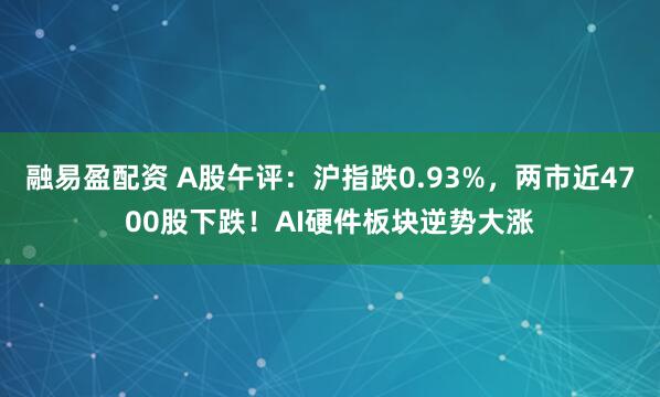 融易盈配资 A股午评：沪指跌0.93%，两市近4700股下跌！AI硬件板块逆势大涨
